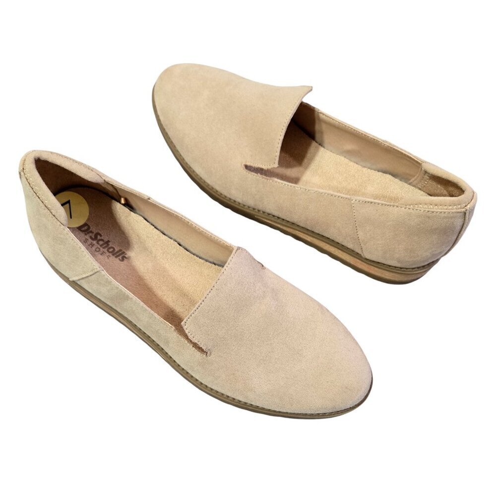 Dr. Scholl's Jettison Tan Fabric Slip On Loafers Capsule Minimalist Neutral